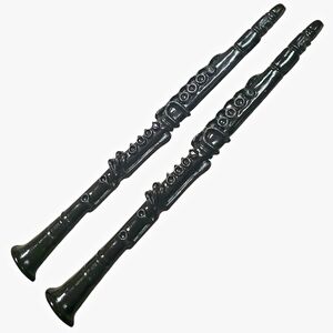 2 MCM Pete Fountain Jazz New Orleans Clarinet Cocktail Swizzle Stir Sticks